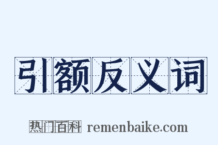 引额反义词是什么意思的图片